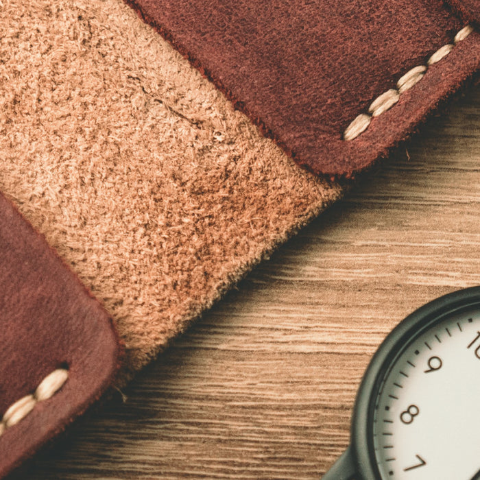 leather, leather watch, leather wallet