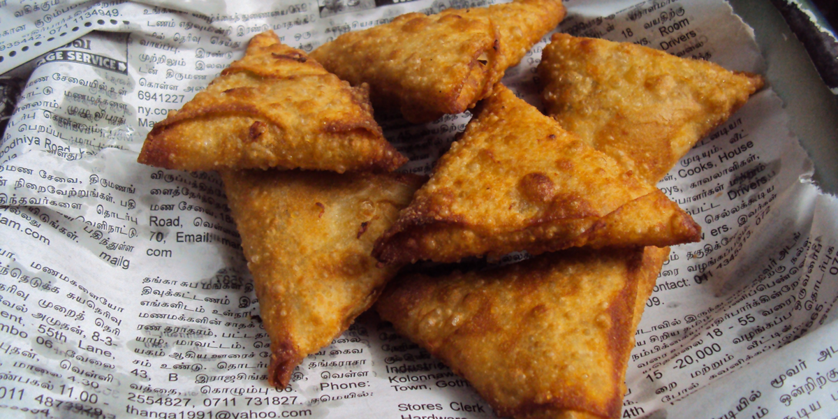 samosa, fried food
