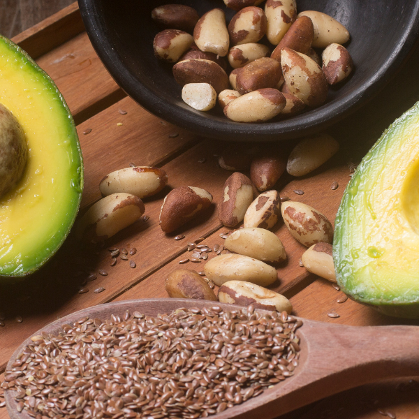 avocado, flax seed, omega 3