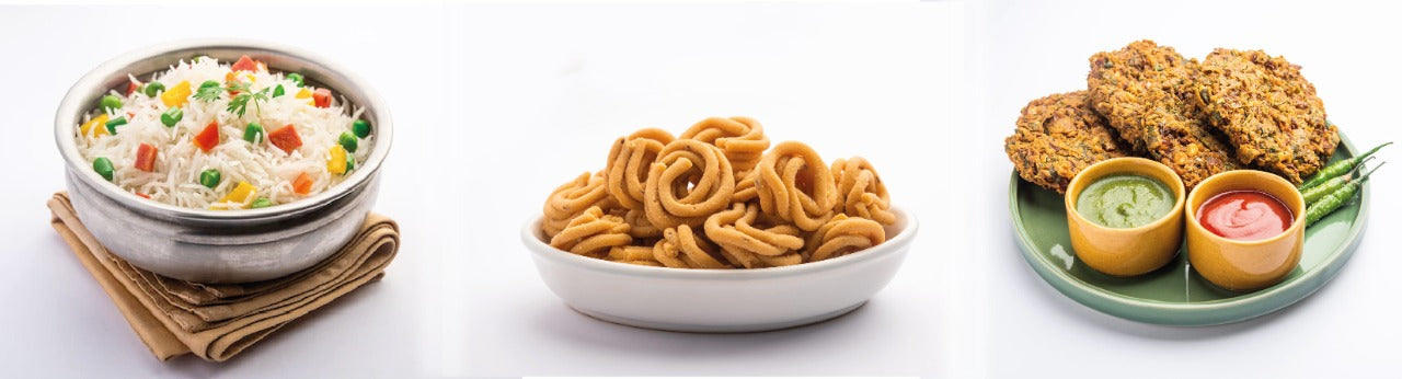 rice, chakli, fried food, indian food