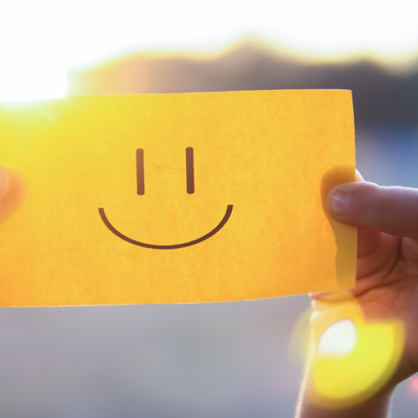 happy face, paper, stress-free