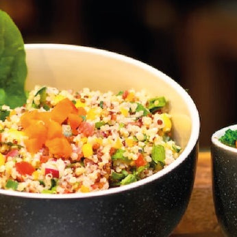 chia seed pudding, protein bowl, salad
