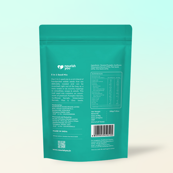 5-in-1 seed mix, Fiber Rich Seeds