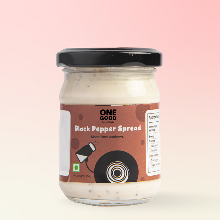 Cashew cheese spread - 100 gm | Black pepper | clean label, great taste