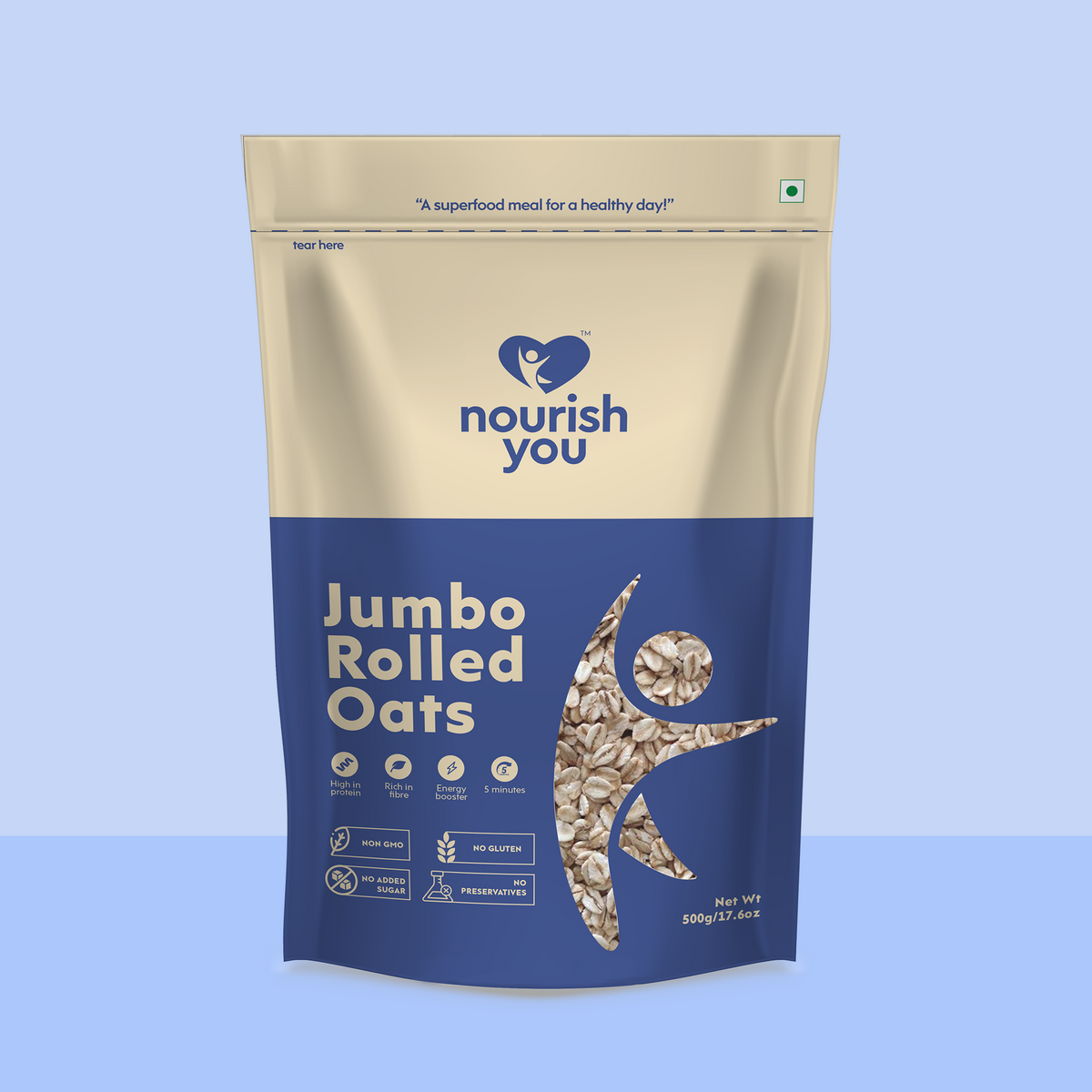 Jumbo rolled oats 500g Nourish You