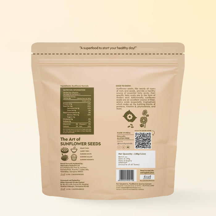 Sunflower seeds, Vitamin E-Rich and Antioxidant Rich