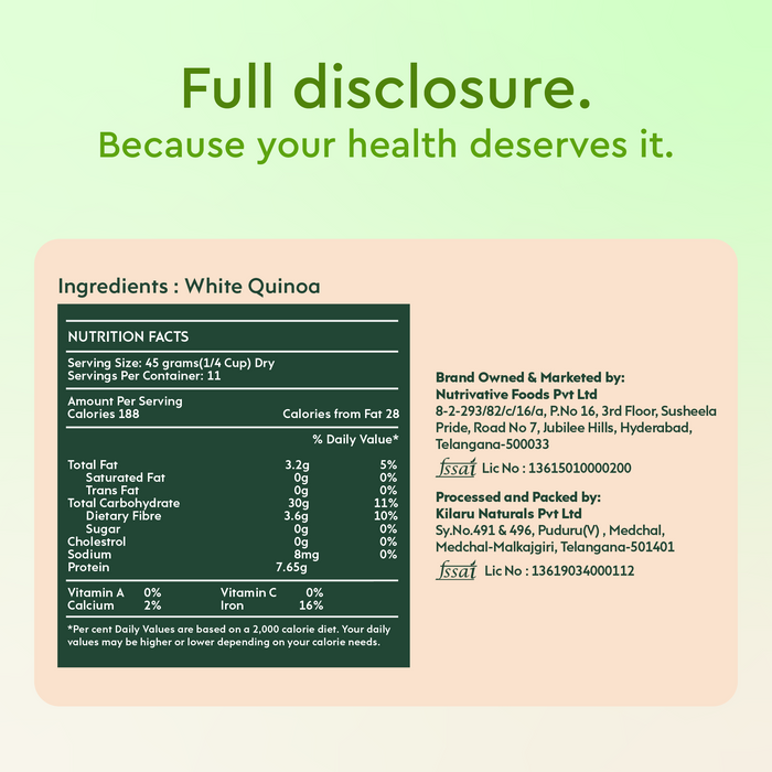 White Quinoa, Superfood 500g