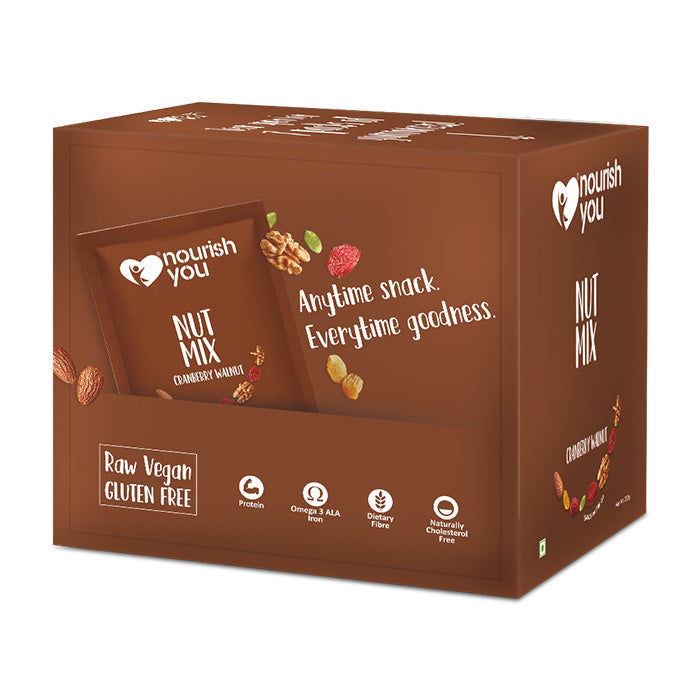 Cranberry walnut nut mix, High in Omega-3