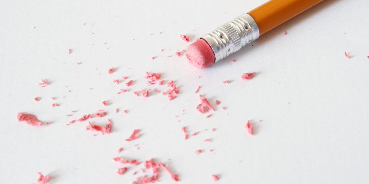 eraser, mistakes