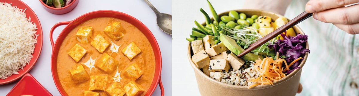 paneer and tofu