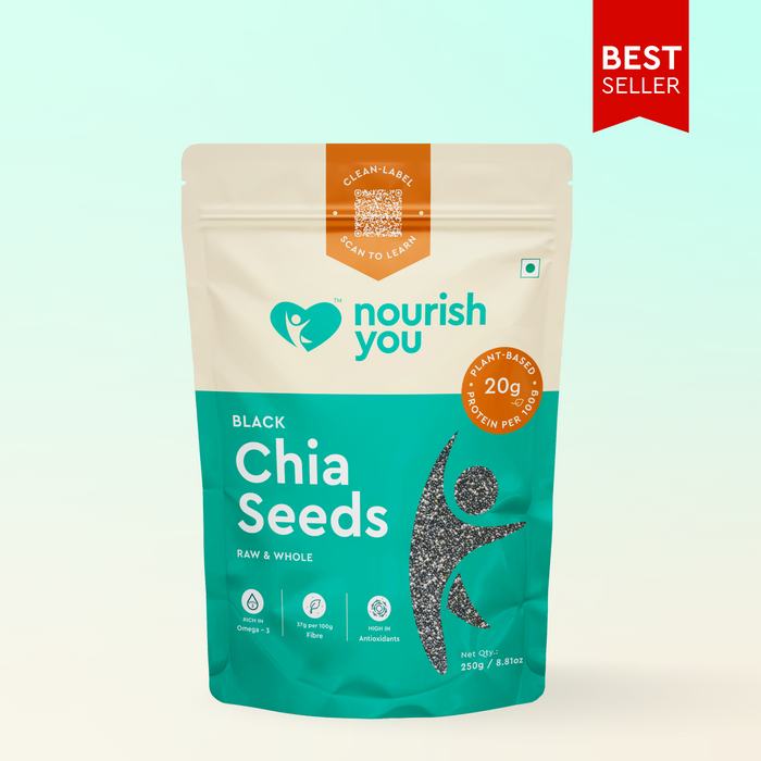 Black chia seeds Superfood Rich in Omega-3 and Fiber