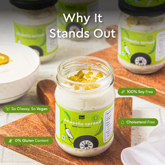 Cashew cheese spread - 100 gm | Jalapeno | clean label, great taste