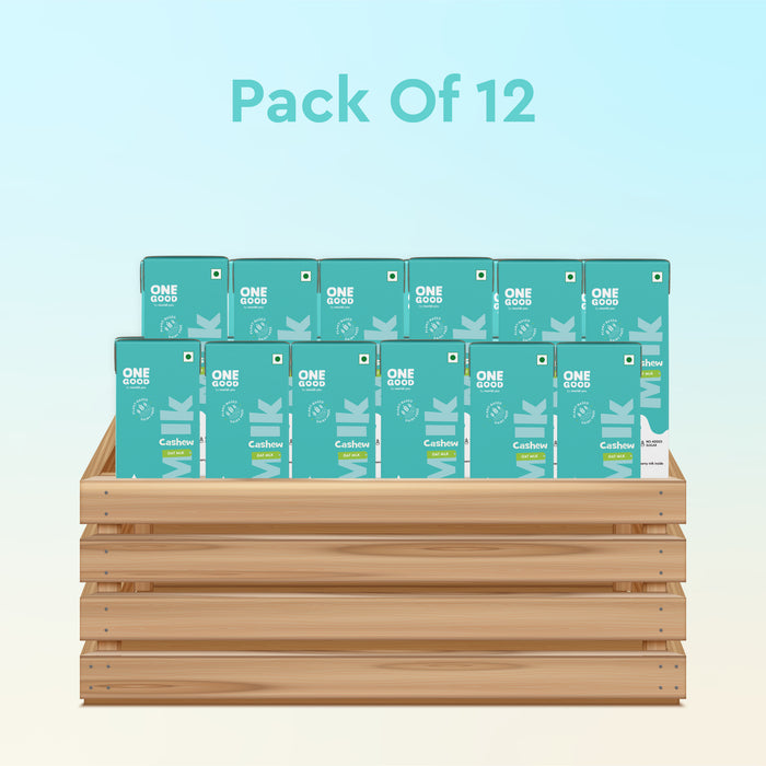 Sugar-Free Cashew Oat Mlk | Plant Based Mlk | 200ml | Lactose-Free| Gut-Friendly