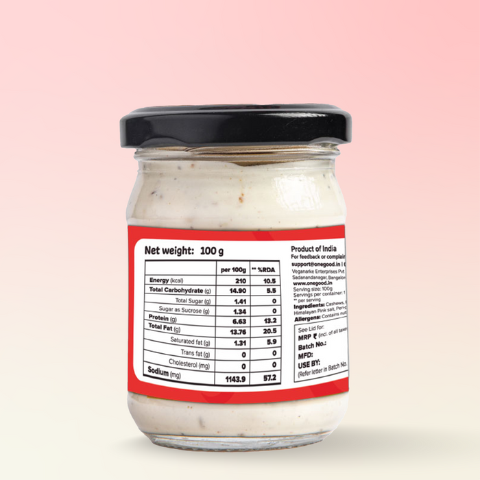 Cashew cheese spread - 100 gm | Peri-peri | clean label, great taste