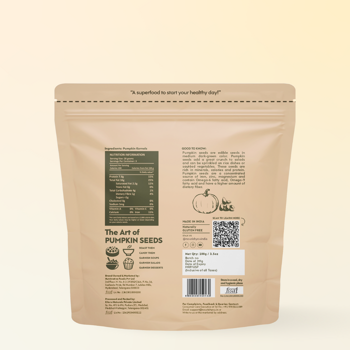 Pumpkin seeds, Zinc Rich, Magnesium Rich