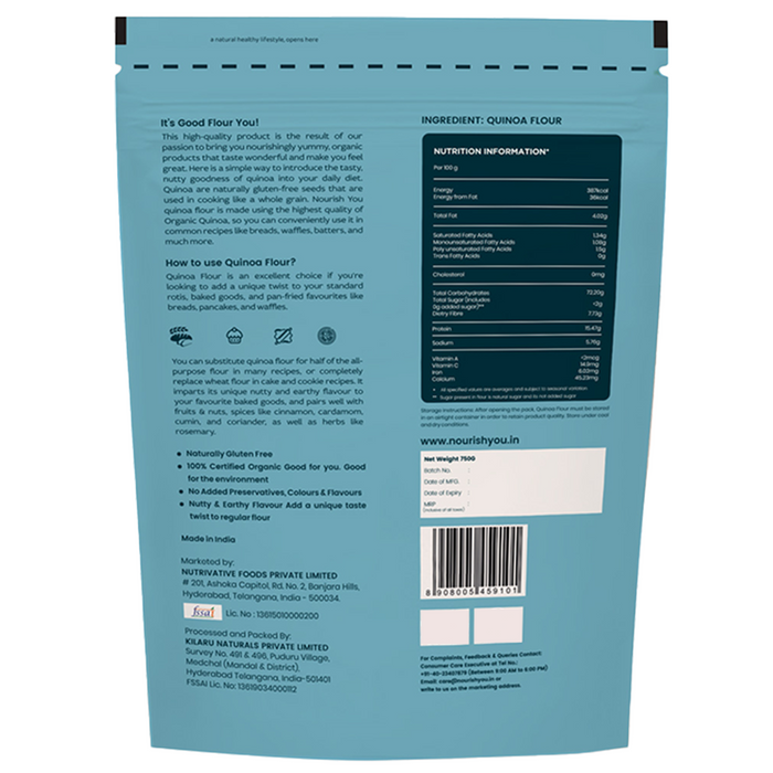 Quinoa flour, Dietary Fiber And Protein