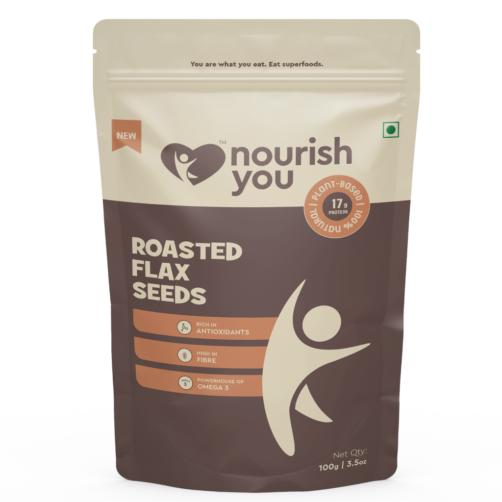 Roasted flax seeds, Omega-3 Rich, Fiber Packed