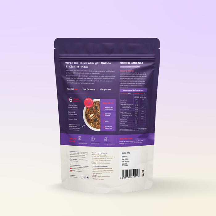 Super muesli - Belgium dark chocolate | 400g