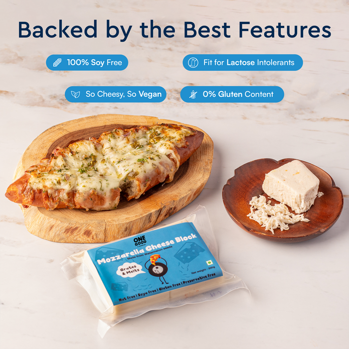 Plant based mozzarella cheese block | 200 gm