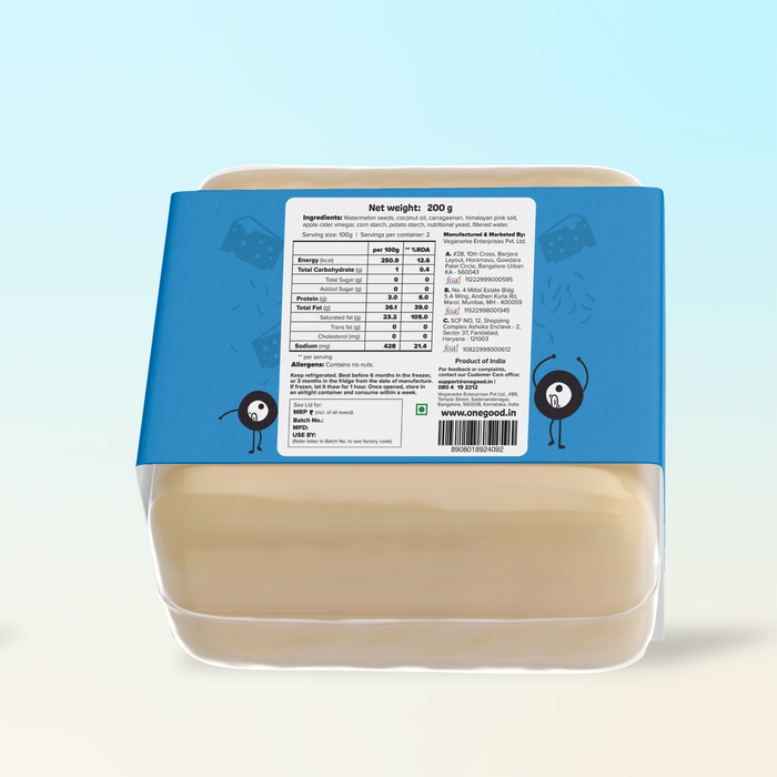 Plant based mozzarella cheese block | 200 gm