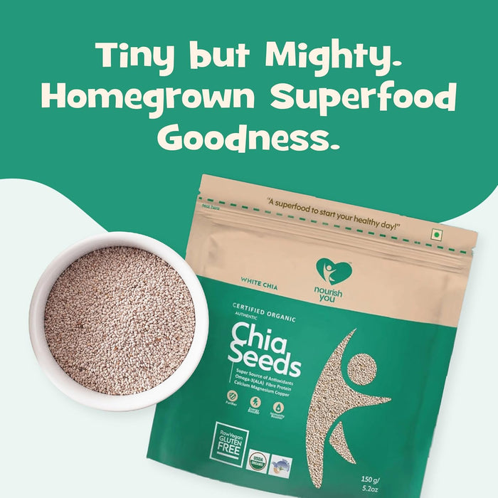 White Chia Seeds, Fiber Rich