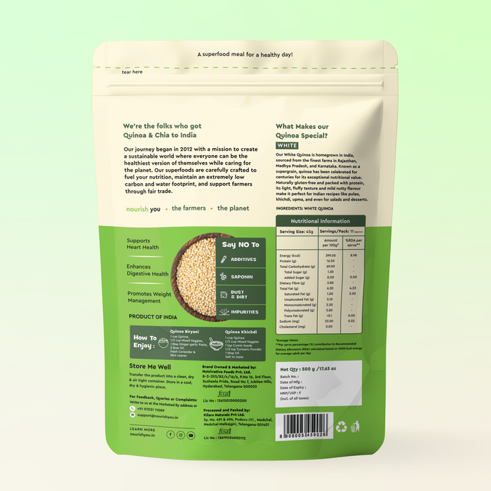 White Quinoa Superfood 500g - Nutritious and Delicious Quinoa Supper Food