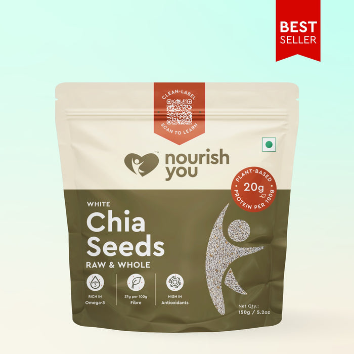 White Chia Seeds, Fiber Rich
